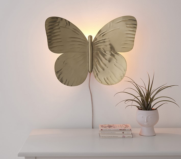 Butterfly wall store sconce