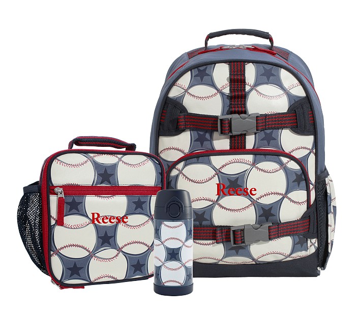 Mackenzie Baseball 3D Backpack & Lunch Bundle, Set of 3