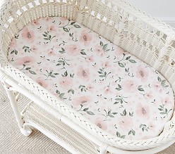 Meredith Allover Floral Bassinet Pad Cover