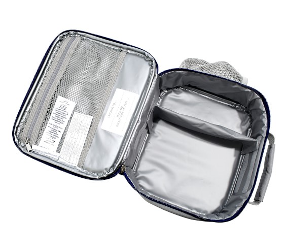 Fairfax Gray/White Stripe Classic Lunch Box | Pottery Barn Kids