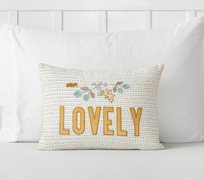 Emily &amp; Meritt Lovely Embroidered Pillow