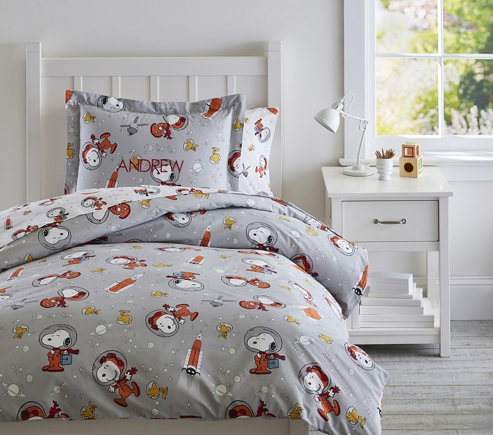 Glow-in-the-Dark Snoopy&#174; Space Duvet Cover & Shams