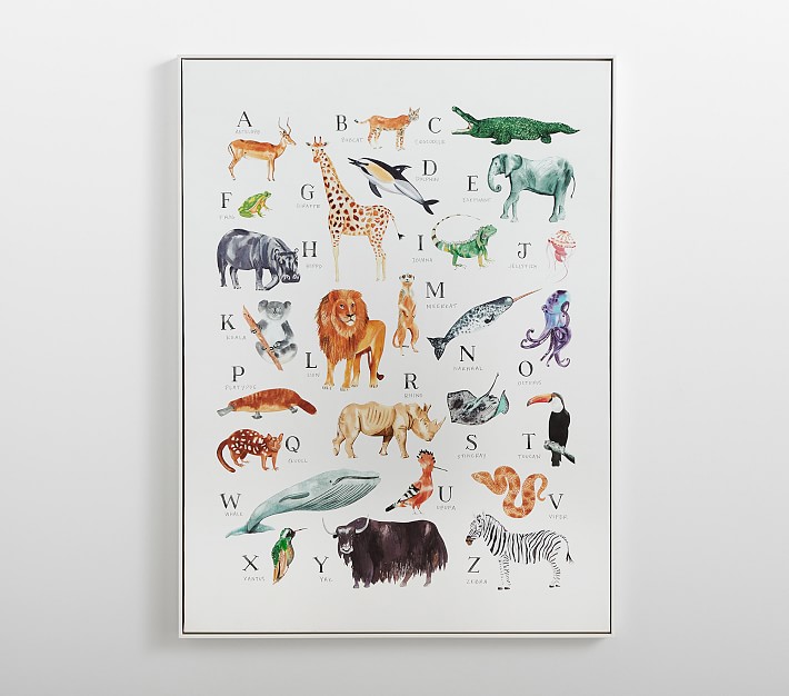 Animal Alphabet Wall Art Pottery Barn Kids