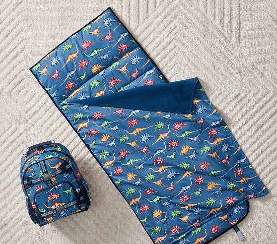 포터리반 가방 + 낮잠 이불 침낭 세트 Potterybarn Mackenzie Dino Backpack and Nap Mat Bundle, Set of 2