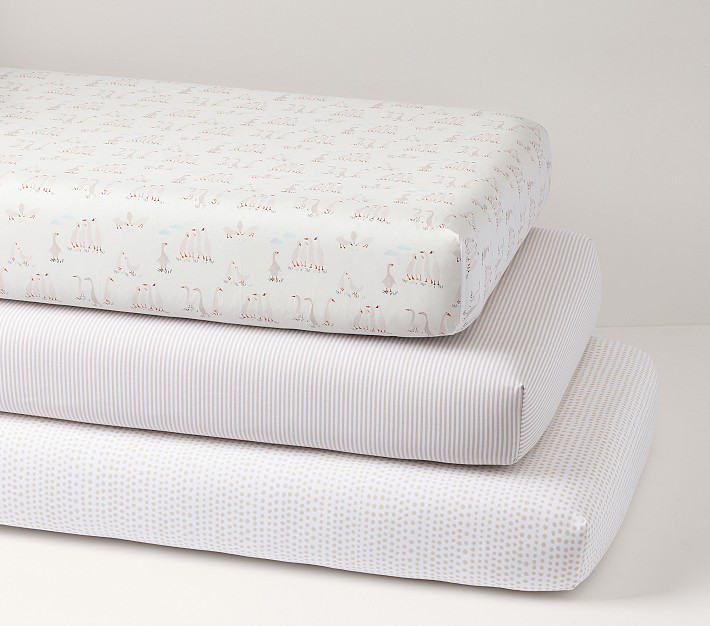 Darby Duckling Crib Fitted Sheets Set of 3 Pottery Barn Kids