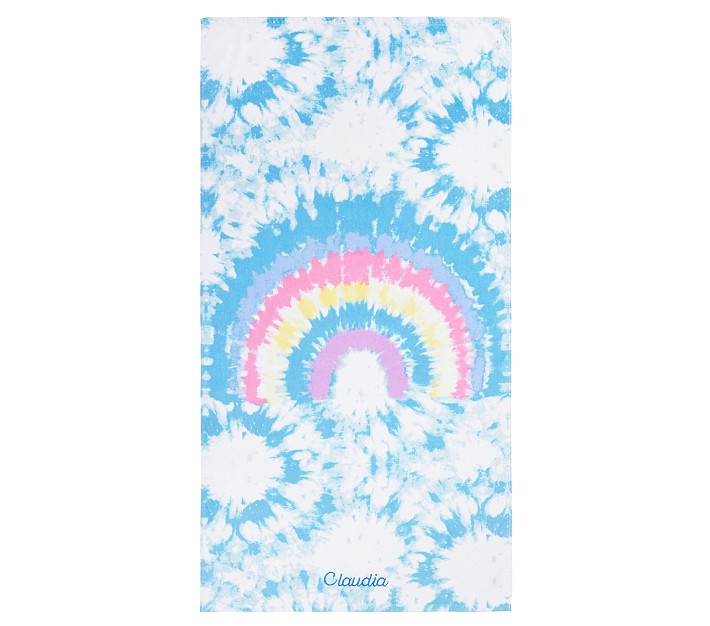Rainbow Tie-Dye Kid Beach Towel