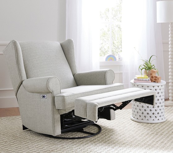 Oversized Wingback Manual & Power Swivel Recliner | Pottery Barn Kids