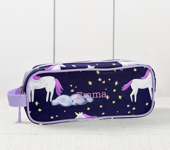 Mackenzie Lavender Heart Tie-Dye Pencil Case