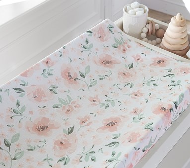 Meredith Muslin Changing Pad Cover, Changing Table Pad