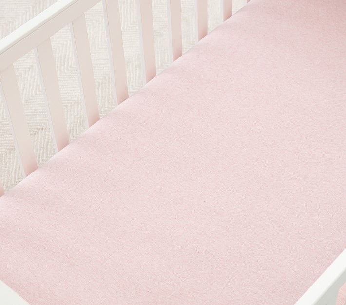 Heathered Jersey Crib Fitted Sheet