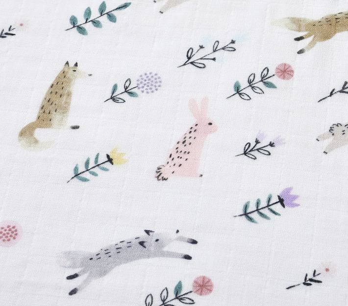 Ramona Oversized Organic Muslin Baby Blanket Pottery Barn Kids