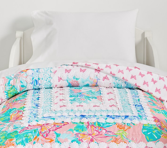 Lilly Pulitzer Unicorn Patchwork Toddler Bedding Pottery Barn Kids