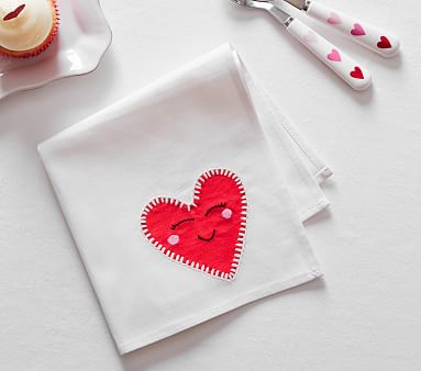Valentine's Day Heart Napkin | Pottery Barn Kids