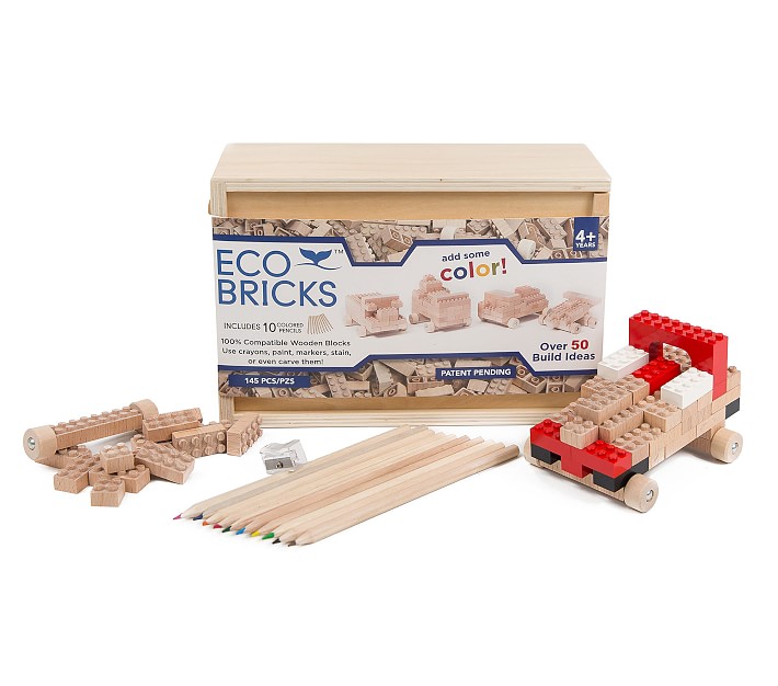 Bamboo Bricks 145 Piece- Sustainable Biodegradable Construction Toys