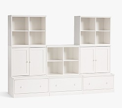 Cameron 3 Cubby Wall System with Cabinets