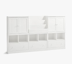 Cameron Cabinet & Cubby Wall System with Bookrack