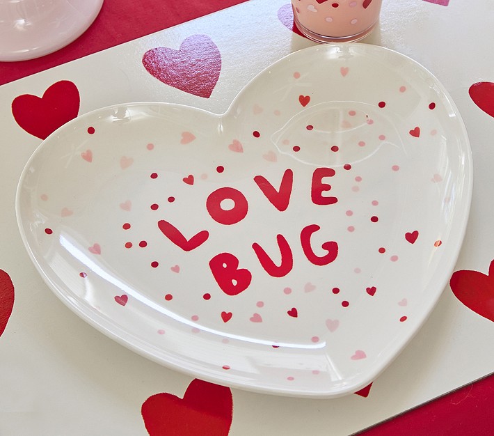 Love Bug Heart Shaped Plate