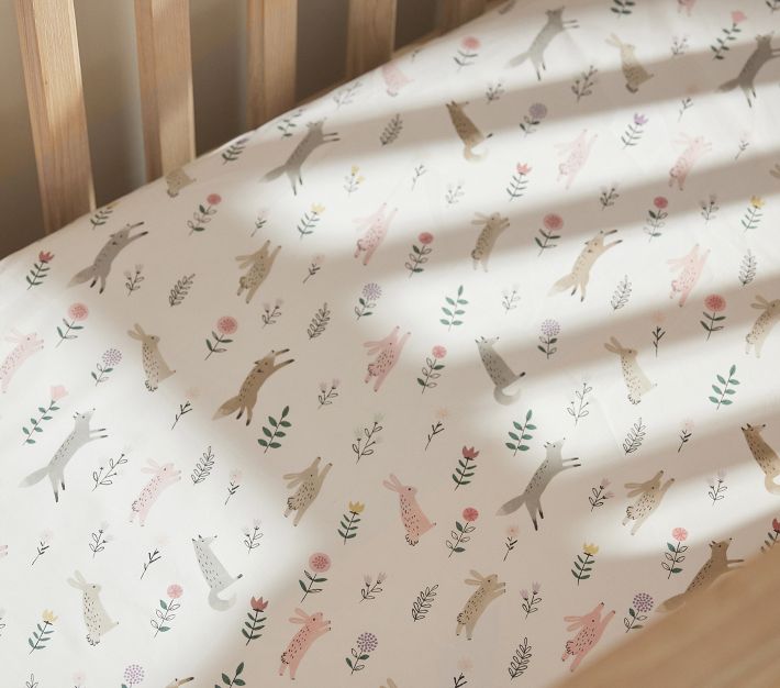 Organic Ramona Crib Sheets | Pottery Barn Kids