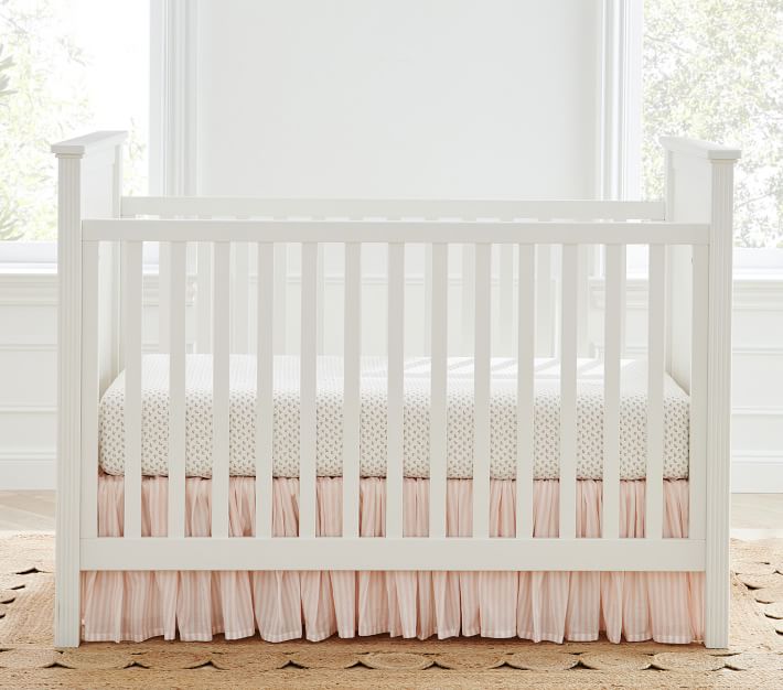 Striped sale crib skirt