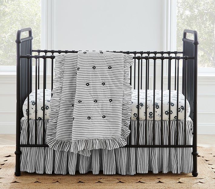Emily &amp; Meritt Striped Ruffle Baby Bedding