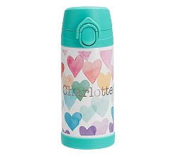 Mackenzie Rainbow Hearts Water Bottle