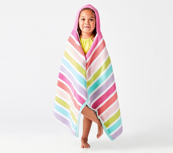 Multi Stripe Kid Hooded Towel