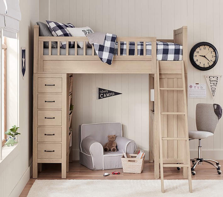 Camp Twin Kids Loft System & Lower Bed Set