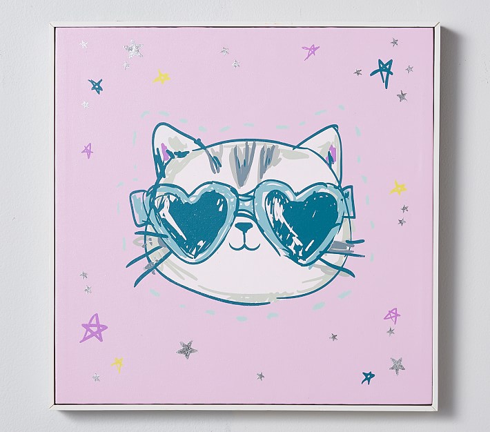 Cool Cat Stretched Canvas Art