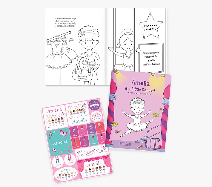 Little Dancer Personalized Coloring Book &amp; Sticker Gift Set