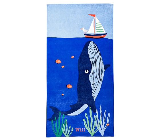 cfpolar Large Beach Towel Cute Mermaid Fish Microfiber Oversized