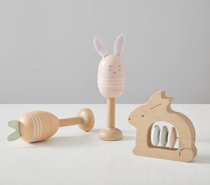 Bunny Maraca &amp; Jingle Wooden Set