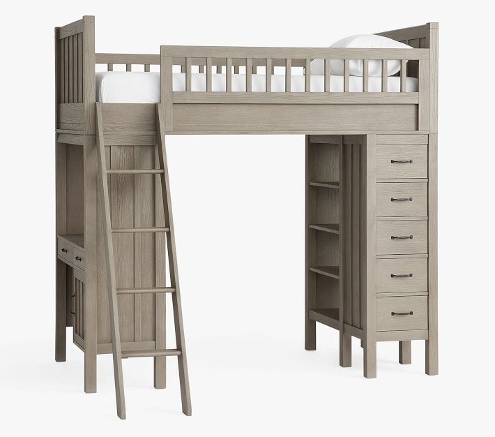 Camp Twin Kids Loft System & Lower Bed Set