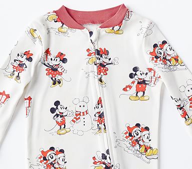 Disney Mickey Mouse Holiday Organic Nursery Pajama | Pottery Barn Kids