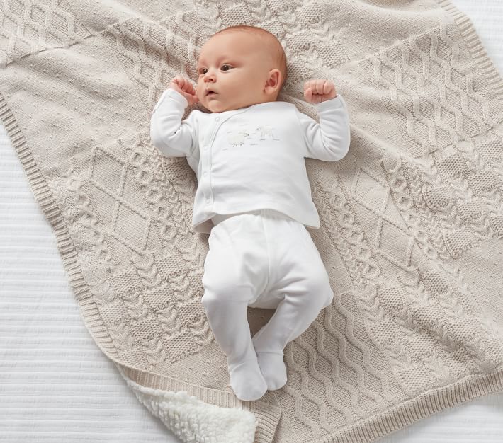 Pima Cotton Layette Sheep Nursery Set | Pottery Barn Kids