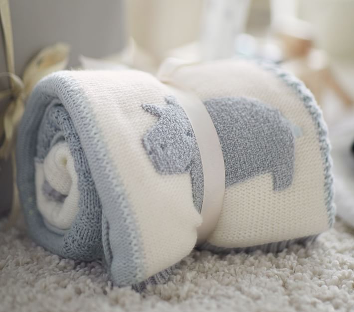 Heirloom Hippo Baby Blanket Pottery Barn Kids
