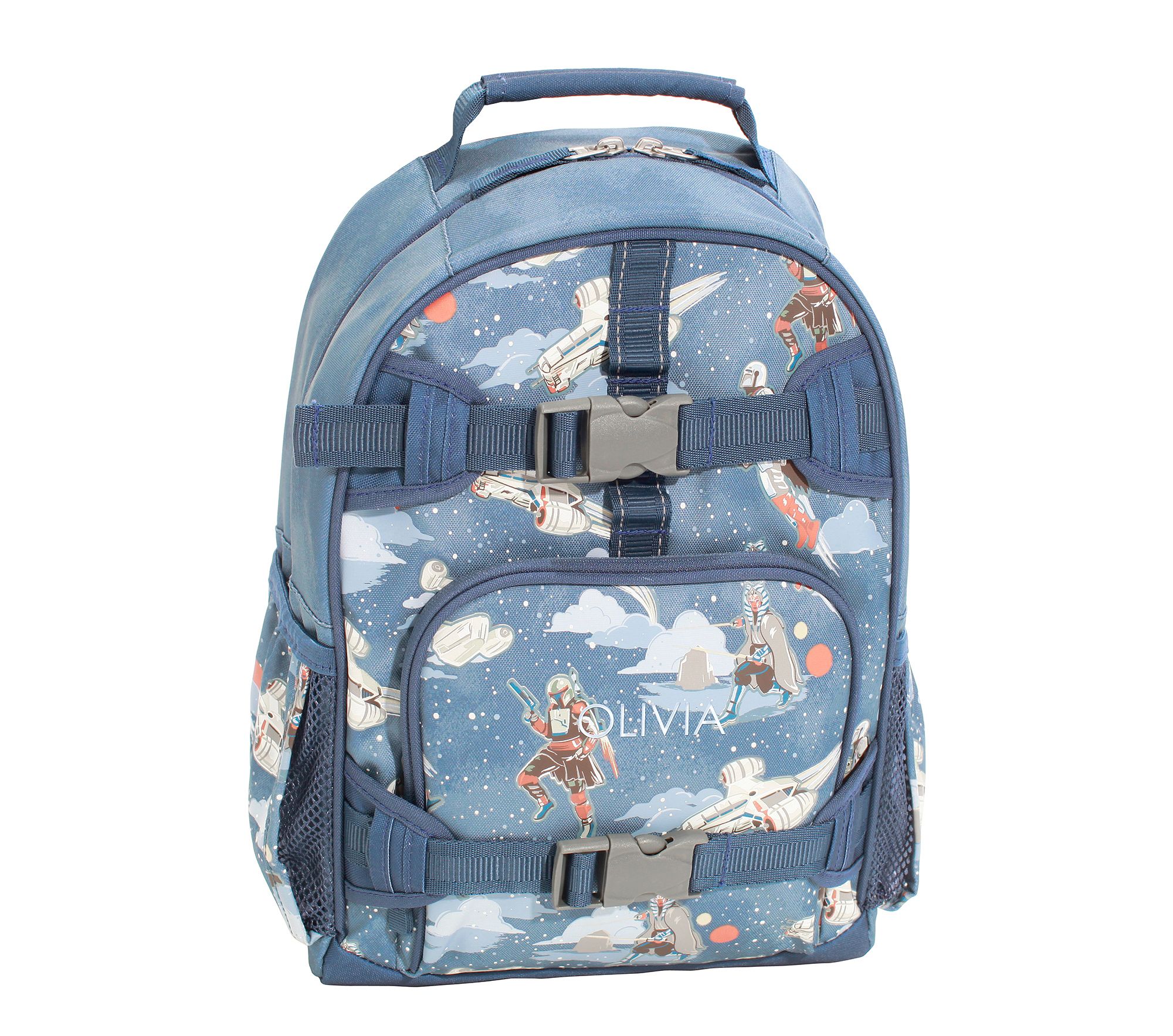 Alt image 1 for Mackenzie <em>Star Wars</em>™ <em>The Mandalorian</em>™ Glow-in-the-Dark Backpacks