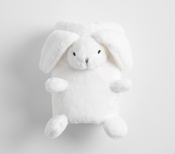 Fur Bunny Roll Up Baby Blanket