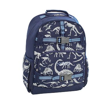 Mackenzie Navy Dinosaur Bones Glow-in-the-Dark Backpacks | Pottery Barn ...