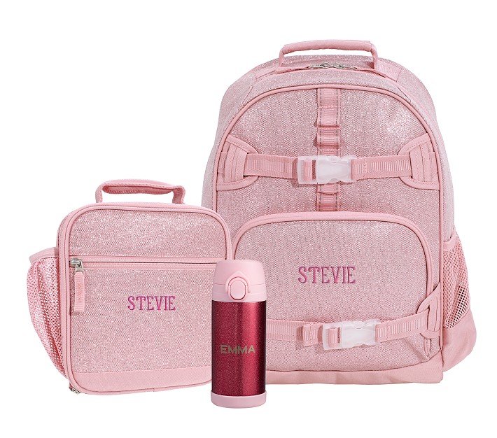 Mackenzie Pink Sparkle Glitter Backpack &amp; Lunch Bundle, Set of 3