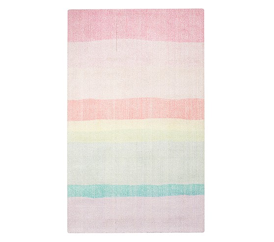 Machine Washable Rainbow Ombre Rug | Pottery Barn Kids