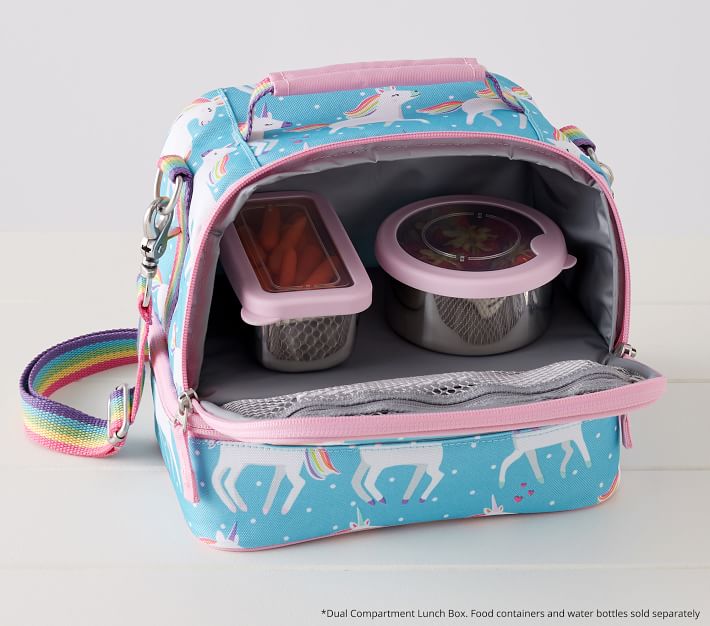 Mackenzie Pink Metallic Hearts Lunch Boxes