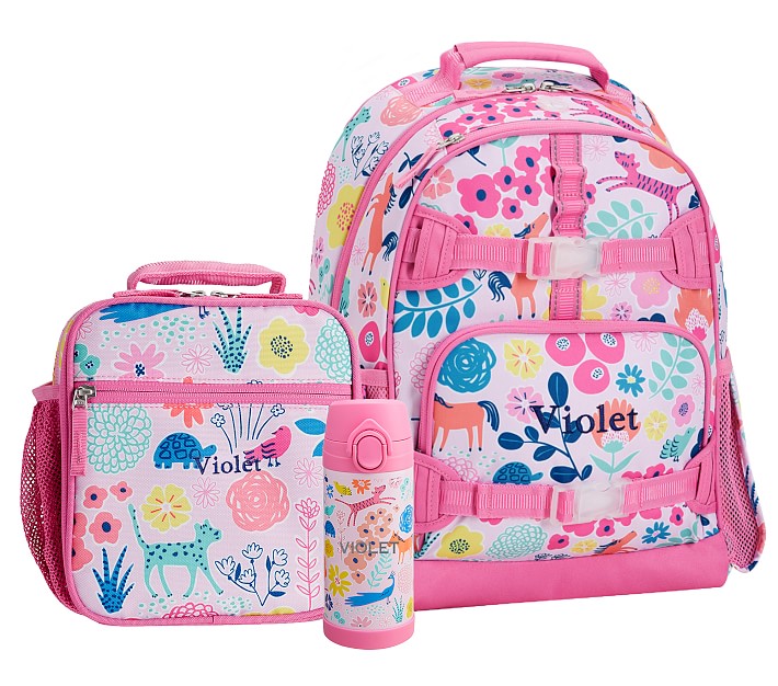 Mackenzie Pink Sashas Garden Backpack & Lunch Bundle, Set Of 3 Pottery Barn Kids