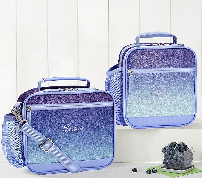 Mackenzie Twilight Ombre Sparkle Glitter Lunch Boxes