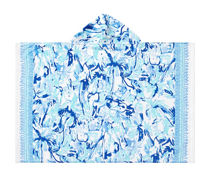 Lilly Pulitzer Blue Print Baby Beach Hooded Towel