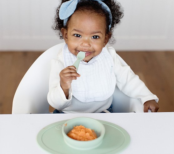 BEABA Toddler's Self Feeding Silicone Spoons Set - Set of 4 – Sage - Béaba  USA