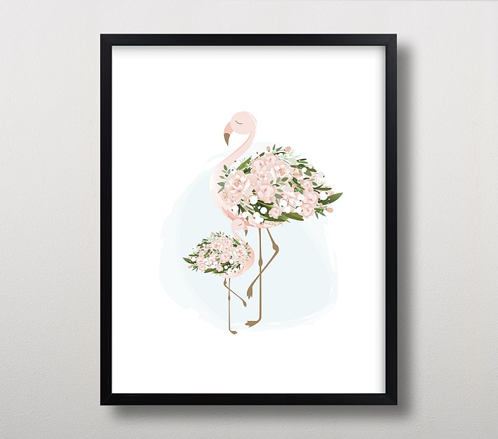 Minted&#174; Little Flower Flamingo Framed Art by Jennifer Postorino