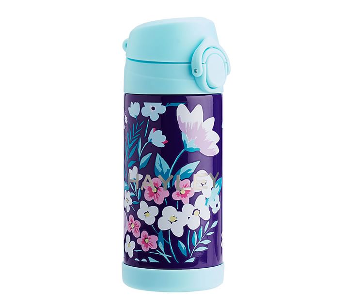 Purple Flower Bouquets Regular Kids Water Bottle Pottery Barn Kids
