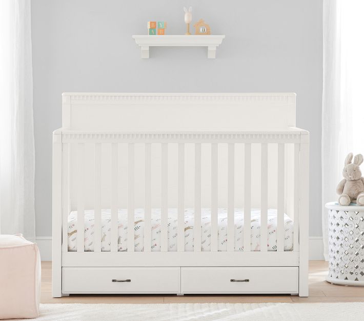 Convertible crib clearance with storage