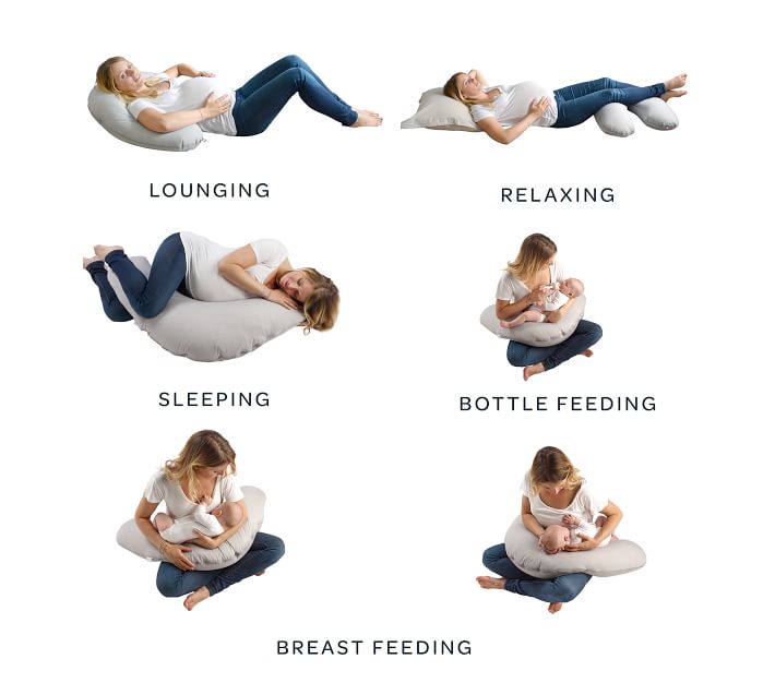 Big Flopsy Pregnancy & Nursing Pillow – Heather Grey