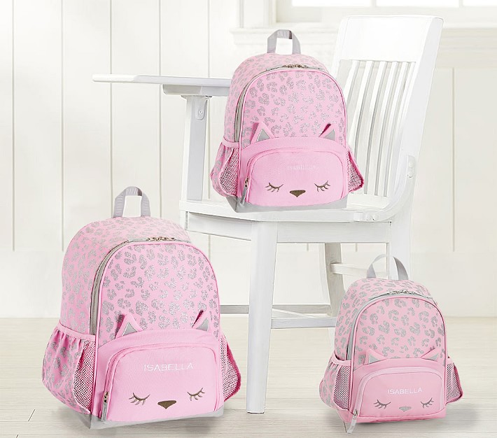 Mackenzie Critter Pink Glitter Kitty Backpack